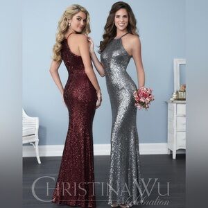 Christina Wu Celebration Rose Gold Dress